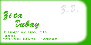 zita dubay business card